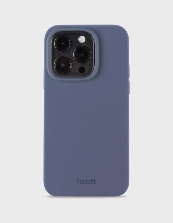 Productafbeelding Holdit Rug Cover Silicone iPhone 14 Pro Max Blauw (Apple iPhone 14 Pro Max)