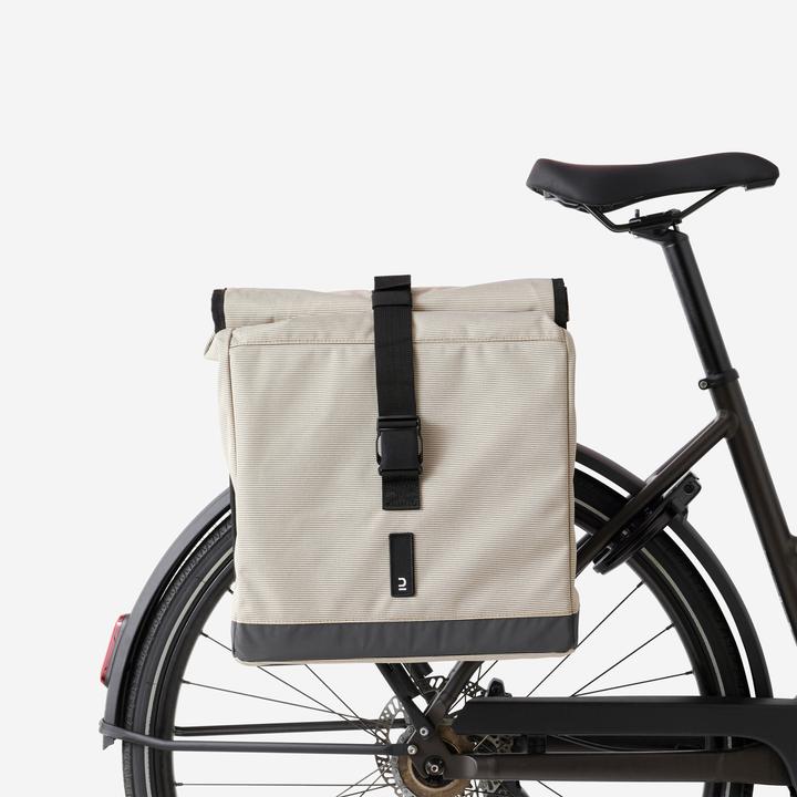 Image du produit Decathlon Sacoche de vélo double 500 2 × 20 litres beige (40 l, Sacoches)
