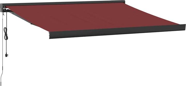 Actual product image VidaXL Markise Gelenkarmmarkise Sonnenmarkise Automatisch Burgunderrot 350x250cm (3.50 m)