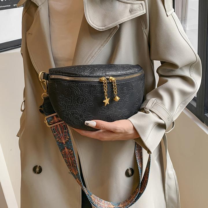 Image du produit Only-Bags.Store Sac à bandoulière rétro élégant à motif floral, classiquement structuré Ethnic Fancy Pack avec large