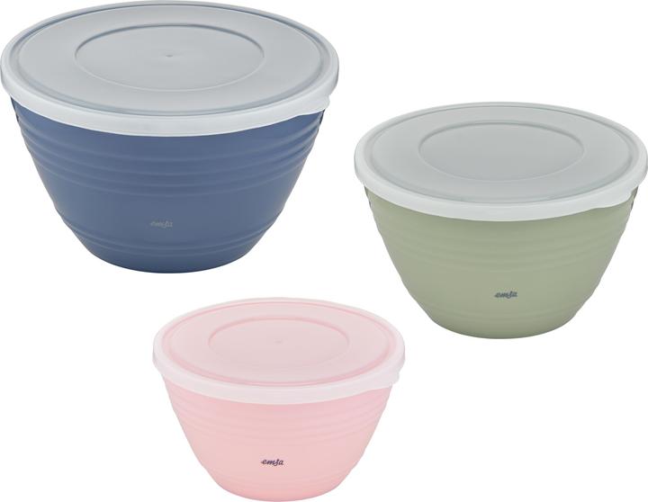 Emsa Prep&Bake set of 3 plastic mixing bowls (4.15 l, 3 x)
