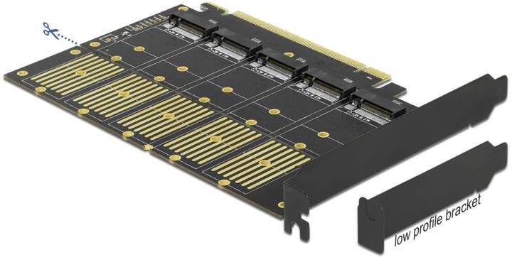Actual product image Delock Host Bus Adapter PCI-ex16v3 - 5xM.2 Key-B, SATA