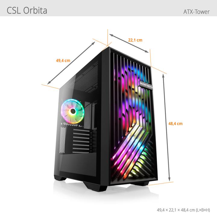 Produktbild CSL Gaming PC M10950 (AMD Ryzen 7 7700, 16 GB, 1000 GB, GeForce RTX 4060)