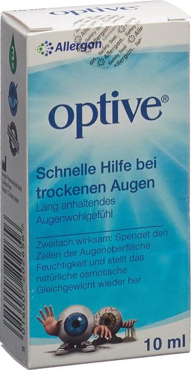 Optive Allergan benetzende Augentropfen (10 ml, 10 ml Optive Augenpflegetropfen)