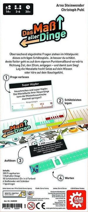 Produktbild Game Factory Das Mass aller Dinge (Deutsch)