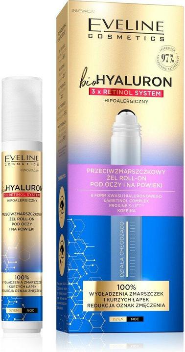 Eveline Sistema Retinolo Bio Hyaluron 3x (Gel, 15 ml, Giorno)