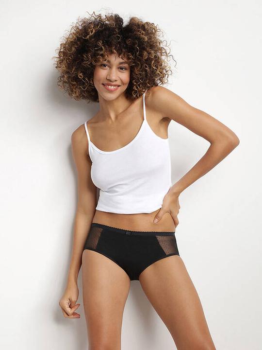 Produktbild DIM Boxer Lace Stark schwarz mit Meshdetail (S)