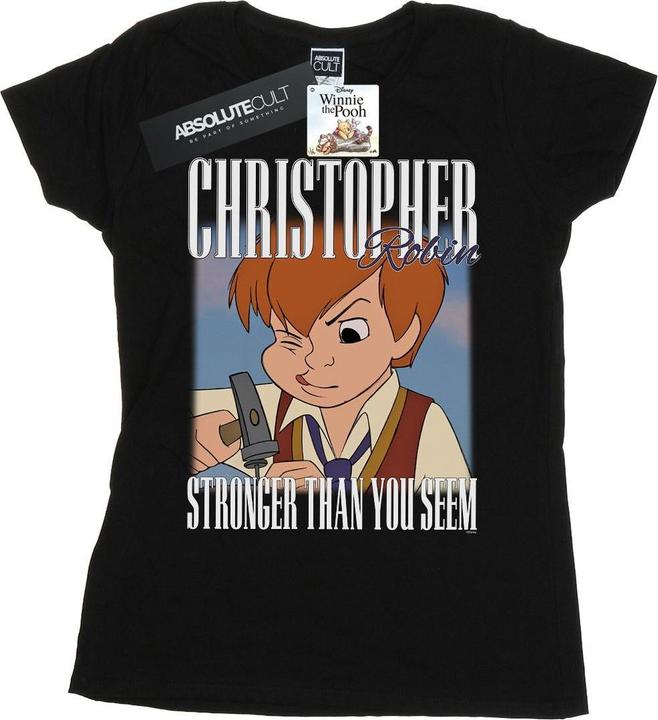 Immagine prodotto Disney Winnie The Pooh Christopher Robin Montage Maglietta Donna (XL)