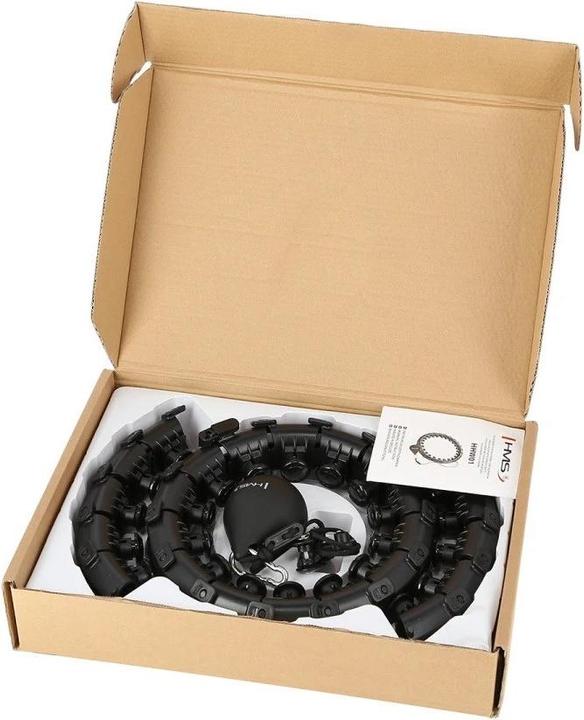 Produktbild HMS HHW01 Schwarzer HULA HOOP MIT GEWICHT (1250 g)