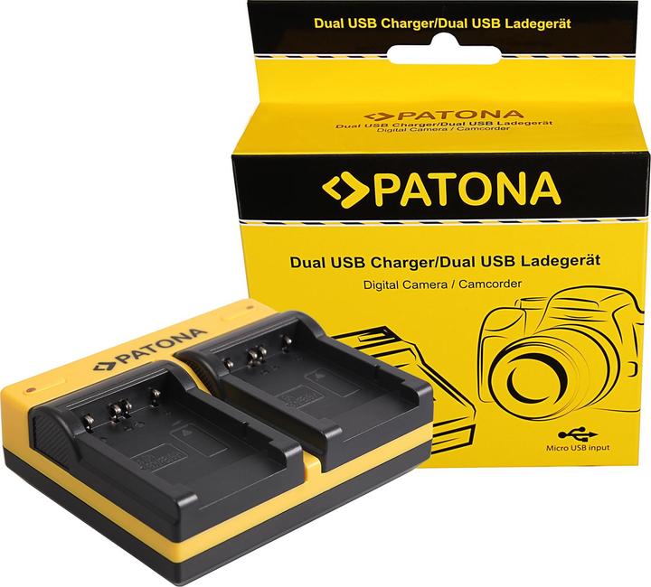 Patona Caricabatterie doppio USB Sony NP-FT1 (Caricatore)