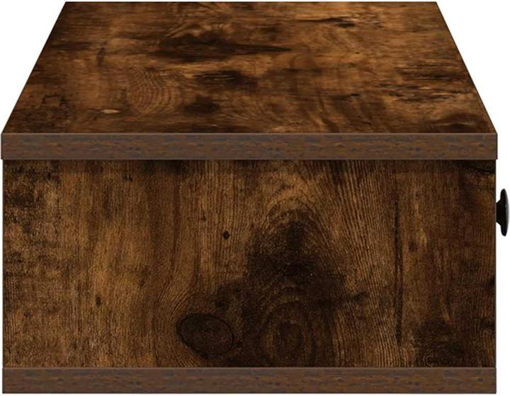 Actual product image VidaXL Wall shelf with drawers smoked oak 80x31x17 cm wood-based material