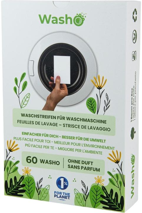 Actual product image Washo Wash Strips (60 Washing cycles, Washcloths)