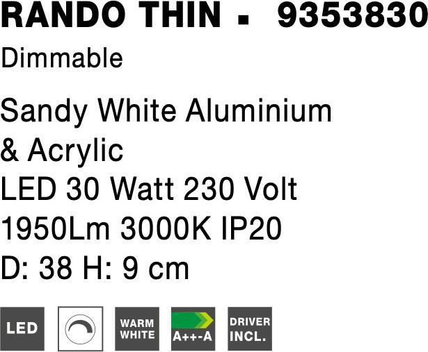Actual product image Nova Luce Rando Thin (1845 lm)