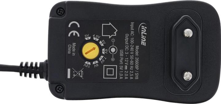 Image du produit InLine Adaptateur secteur universel 30W avec USB (30 W)