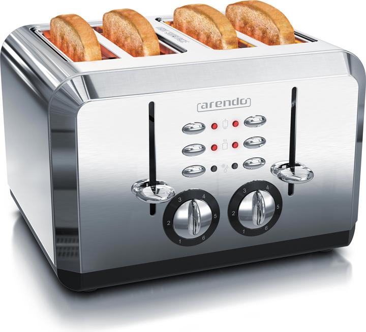 Immagine prodotto Arendo Tostapane in acciaio inox 4 fette, automatico, acciaio inox, involucro termoisolante a doppia
