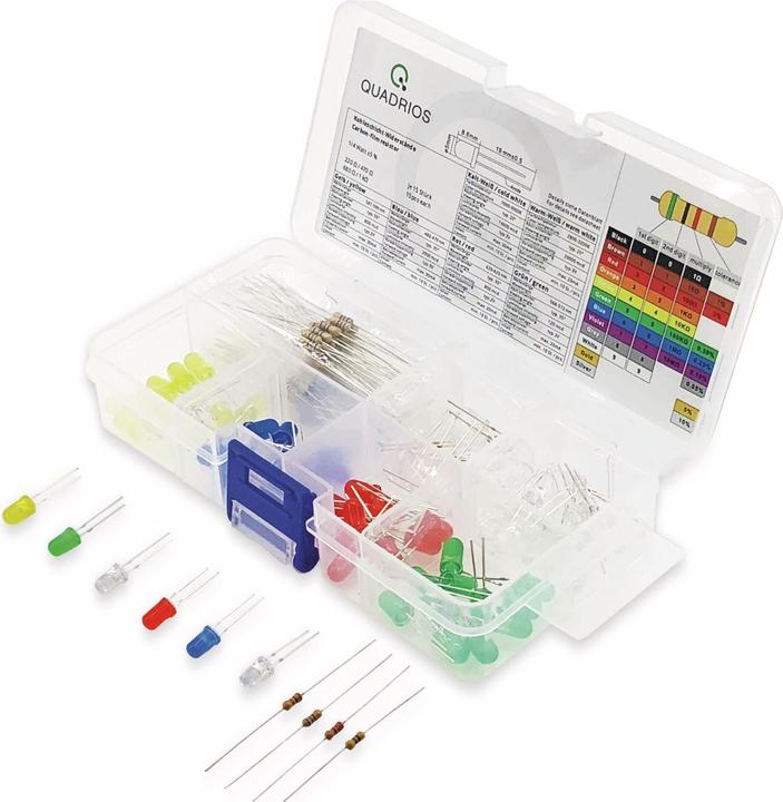 Quadrios Assortimento di LED rosso, verde, giallo, blu, bianco freddo, bianco caldo 20 m