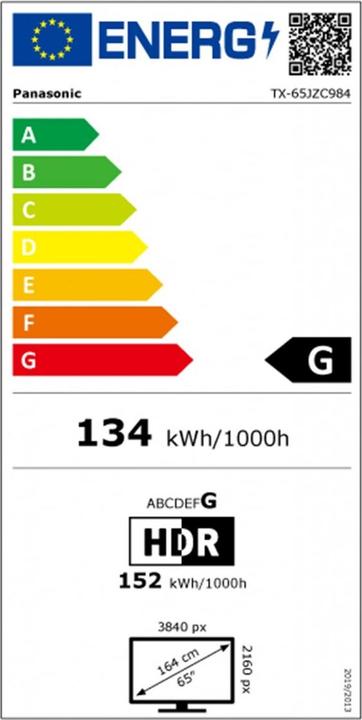 Energie-Label Panasonic TX-65JZC984 (65", OLED, 4K, 2021)