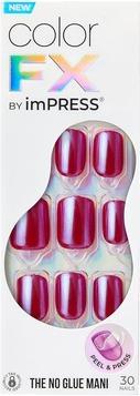 Produktbild KISS Glue-on nails ImPRESS Color FX - This City 30 pcs (Dark Red)
