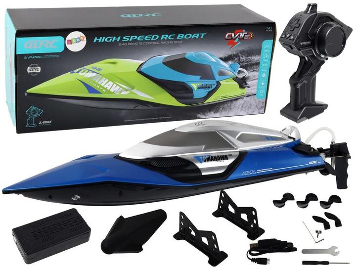 Produktbild Lean Toys Ferngesteuertes Motorboot mit Blaulicht