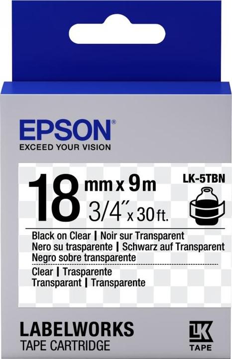 Epson Etikettenkassette Lk-5tbn (1.80 cm, Schwarz)