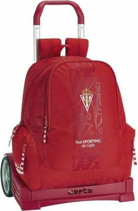 Image du produit Real Sporting de Gijón Sac à dos scolaire à roulettes Evolution Rouge (17 l)