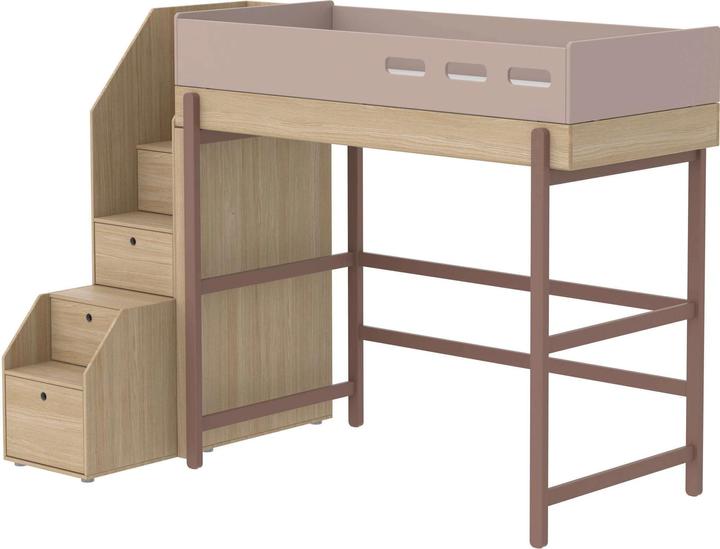 Actual product image Flexa Popsicle loft bed with stairs (90 x 200 cm)