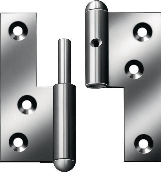 Image du produit Vormann Paumelle de porte acier droite 80x72 mm DIN droite zinguée bleue broche fixe