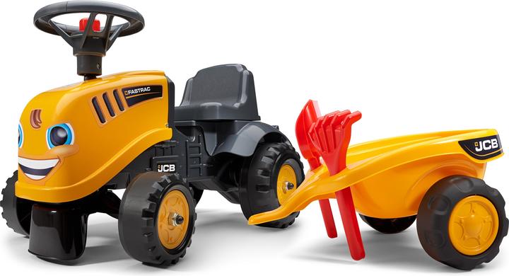 Falk Toys JCB Orange tractor with trailer
