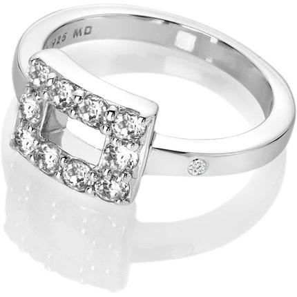 Image du produit Hot Diamonds Bague argent avec diamant et topaze Echo DR240 - Circuit : 52 mm (52)
