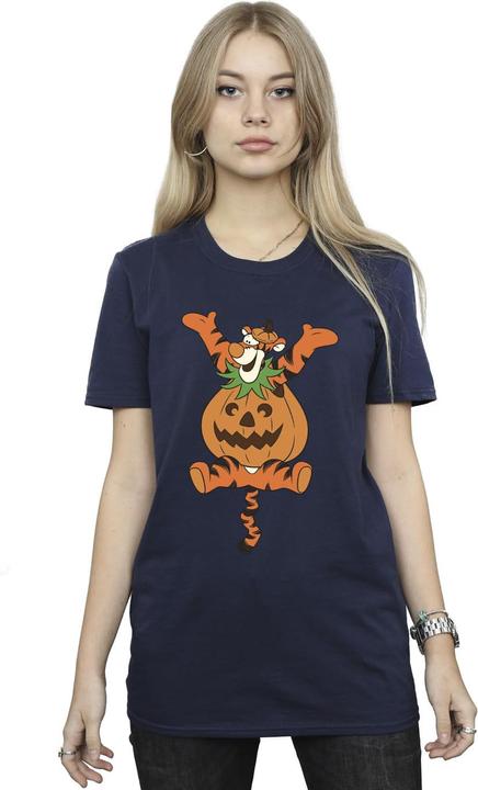 Actual product image Winnie the Pooh Womens/Ladies Tigger Pumpkin Cotton Boyfriend T-Shirt (L)