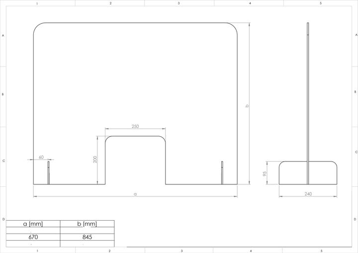 Nutritional values and ingredients Franken Counter Protective Screens with Window Acrylic (70 x 85 cm)