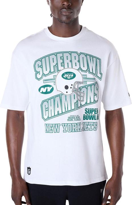 New Era NFL Shirt - HELMET New York Jets weiss - S (S)