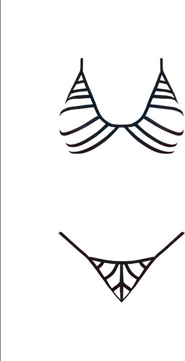 Actual product image Magic Silk Strappy Bra & G-Set (L, XL)