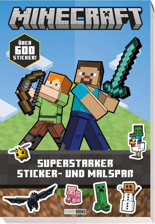 Minecraft Sticker and colouring fun