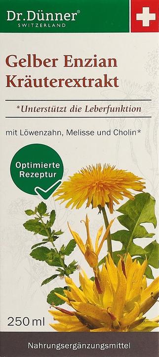 Image du produit Dr. Dünner Gentiane jaune mince Extrait d'herbes Fl 250 ml (1 pièce(s), Liquide, 470 g)
