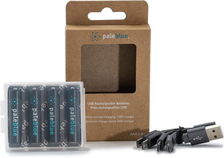Actual product image Pale Blue Pack of 4 AAA (4 pcs., AAA, 750 mAh)