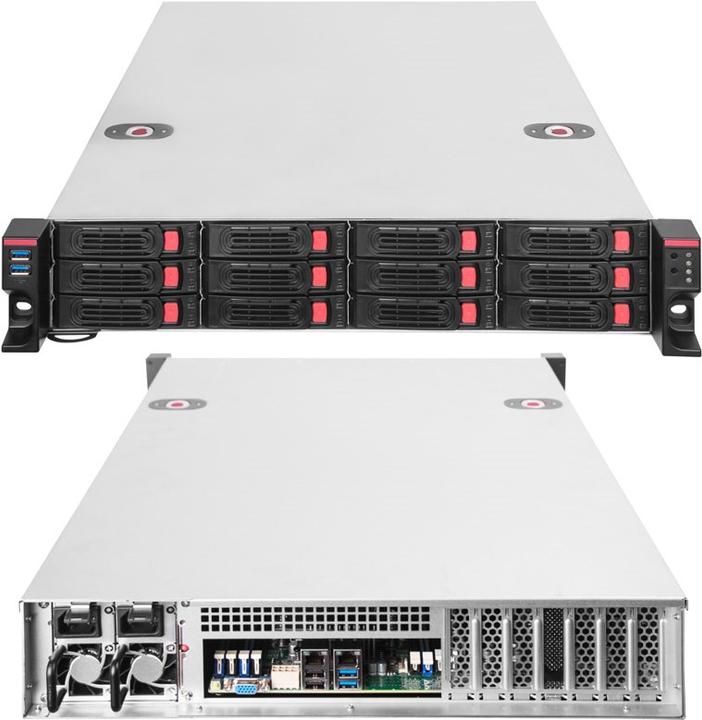 Actual product image Silverstone RM22-312 rackmount server case, 2U, E-ATX