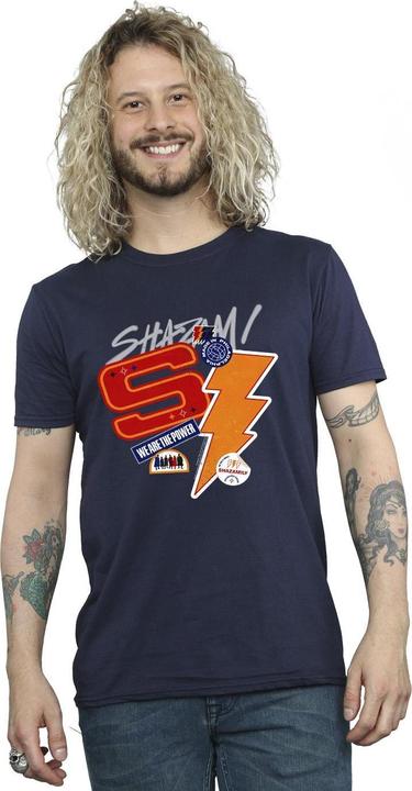 Actual product image Mens Shazam Fury Of The Gods Sticker Spam T-Shirt (4XL)