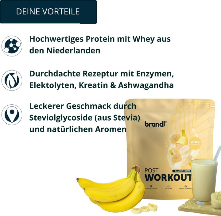 Actual product image Brandl-Nutrition Pulver Post Workout Banana 1000 g (Banana, 1 pcs., 1000 g)