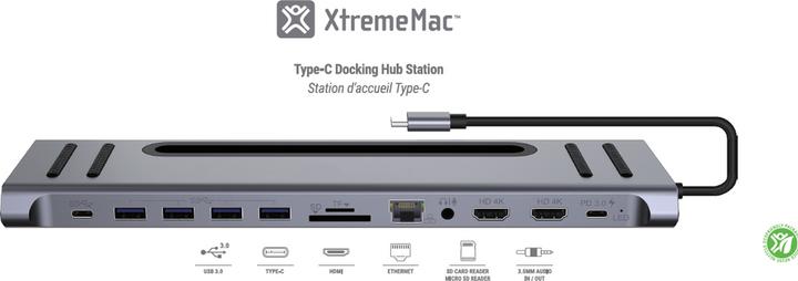 Produktbild XtremeMac Type-C Hub Station - 12 Ports (USB-A, USB-C, 12 Ports)