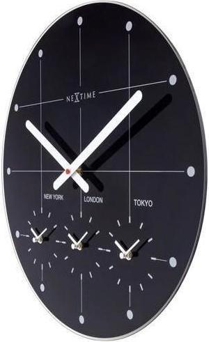 Actual product image Nextime Wanduhr - Ø 43 cm - schwarz - Big City (43 cm)