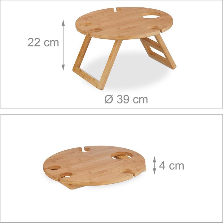 Actual product image Relaxdays Picnic wine table
