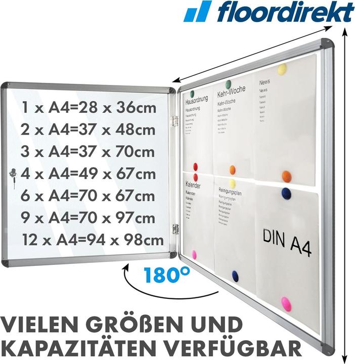 Produktbild Master of Boards Schaukasten PremiumMaster of Boards, AcrylglasTür, Für 2 x A4