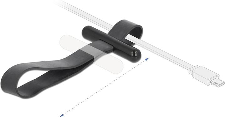 Immagine prodotto Delock Fascetta con anello di gomma nera 2,6 cm x 15 mm (Fascette in plastica, 26 mm, 1 pz.)