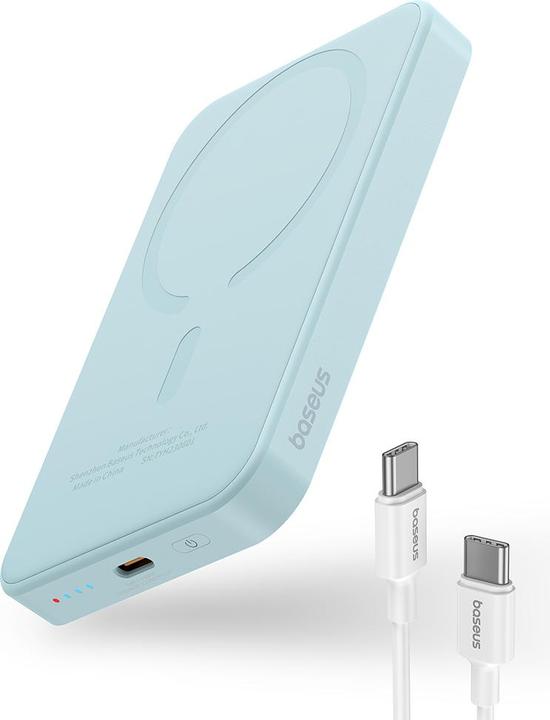 Actual product image Baseus mini power bank 5000mAh 20W + USB-C cable (20V/3A) - blue (5000 mAh, 20 W, 19.25 Wh)