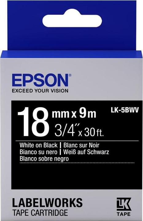 Epson Etikettenkassette Lk-5bwv (1.80 cm, Schwarz)