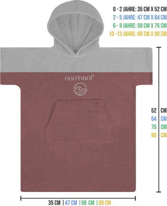 Actual product image Normani Kinder Badeponcho 6-9 Jahre Puwai (6, 7, 8, 9)