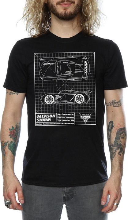 Image du produit Disney - T-shirt CARS JACKSON STORM BLUEPRINT - Homme (3XL)