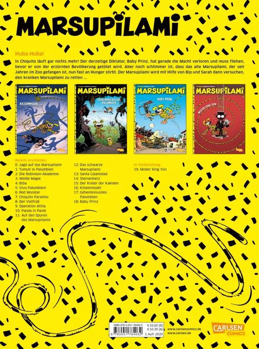 Produktbild Marsupilami 18: Baby Prinz (Deutsch, Yann, André Franquin, 2020)