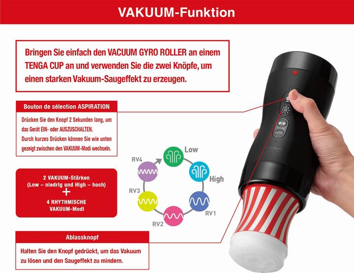 Actual product image Tenga Vacuum Gyro Roller